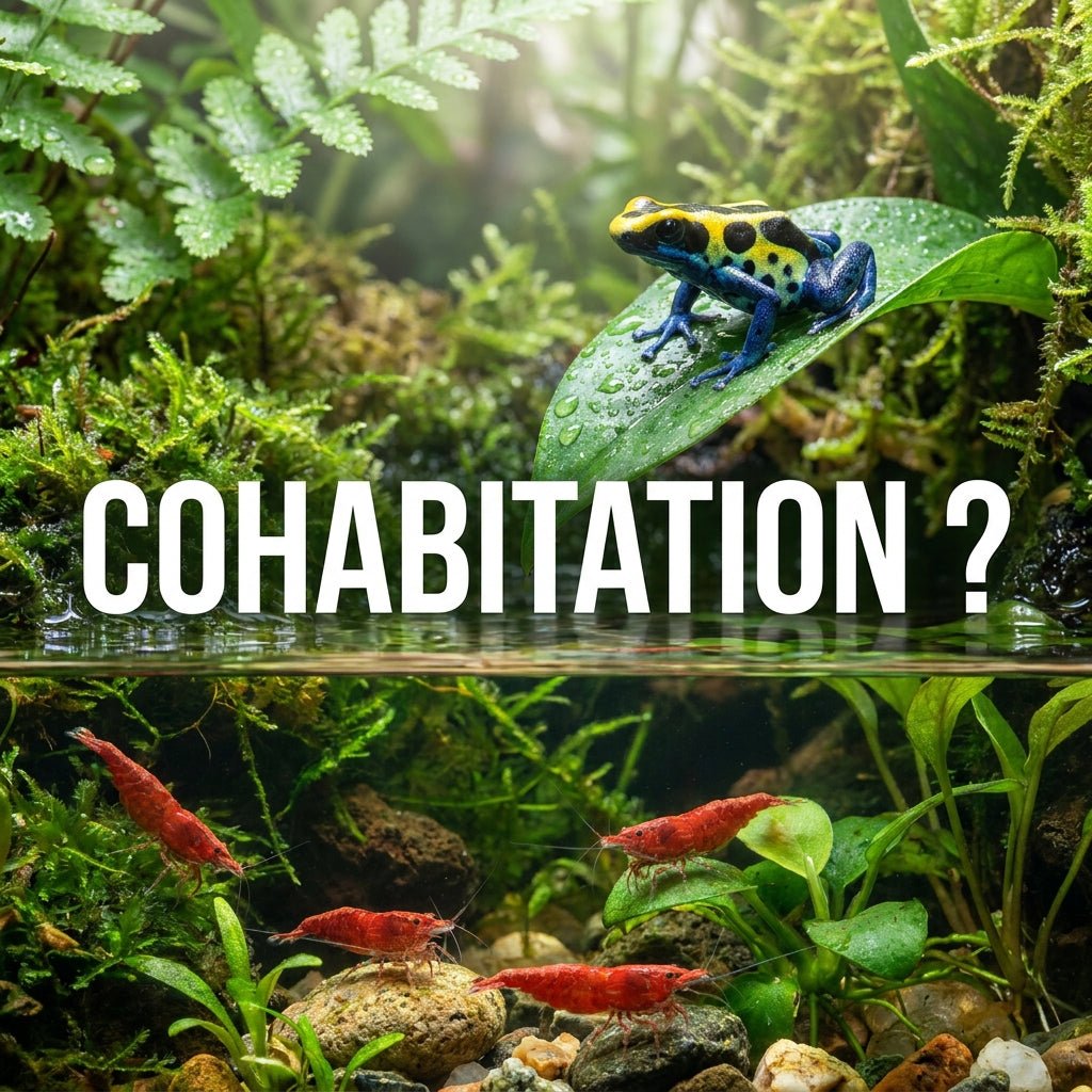 Crevettes et dendrobates dans un même paludarium : compatible ? - TerraLife