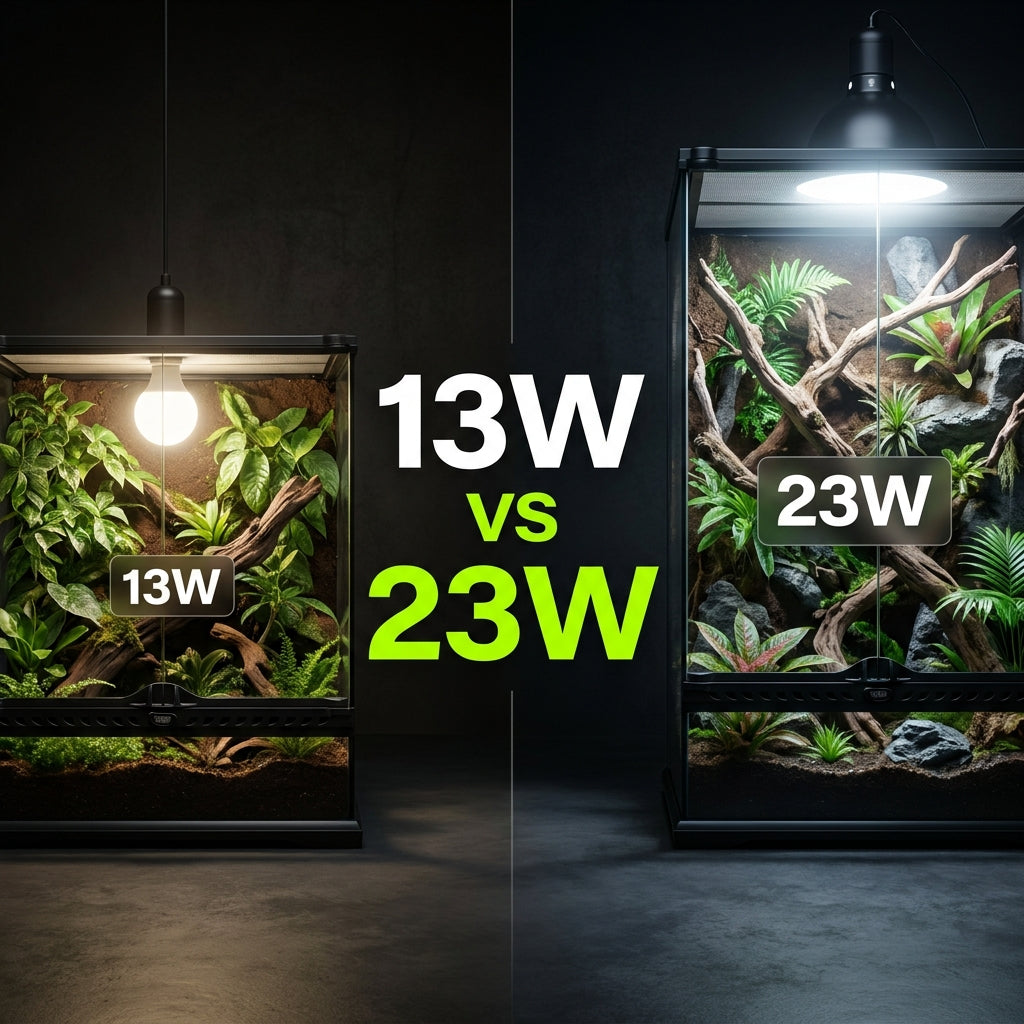 Arcadia D3 13W vs 23W : laquelle choisir selon la taille de ton terrarium ? 