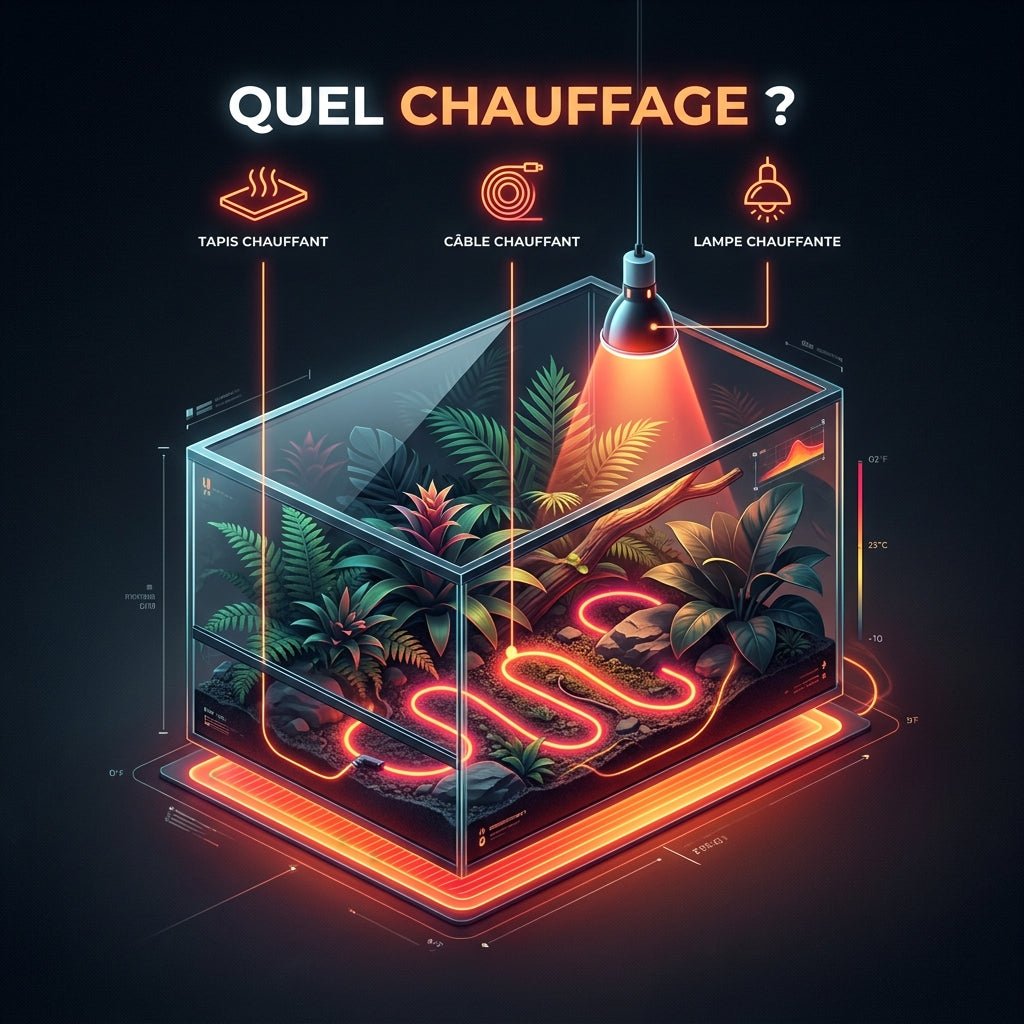 Tapis chauffant vs câble vs lampe : quel chauffage pour quel terrarium ? - TerraLife