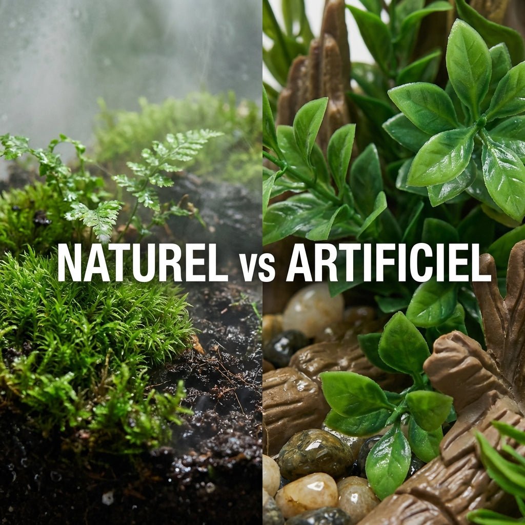 Terrarium naturel vs décor artificiel : avantages et limites - TerraLife