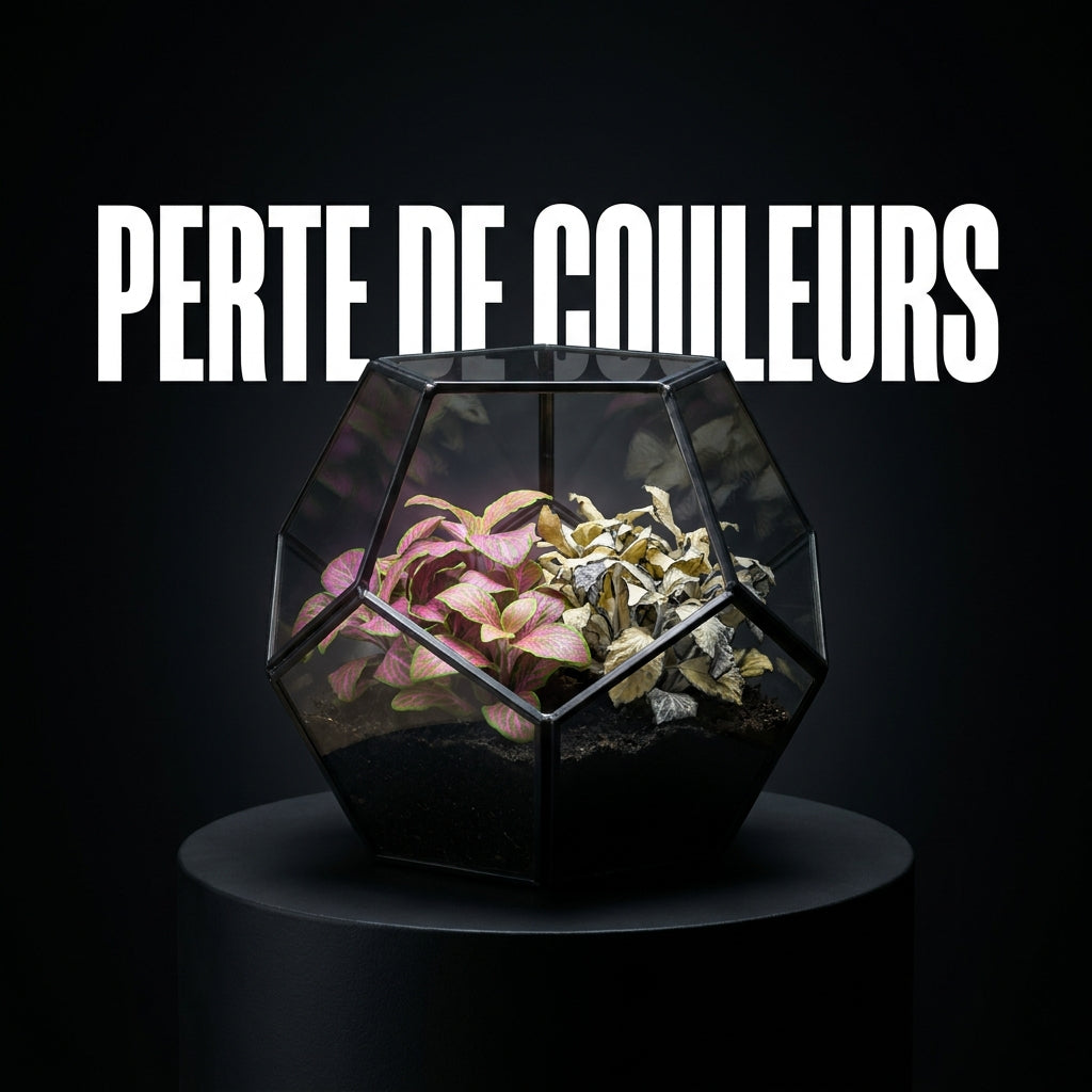 Pourquoi les plantes perdent leurs couleurs en terrarium ?