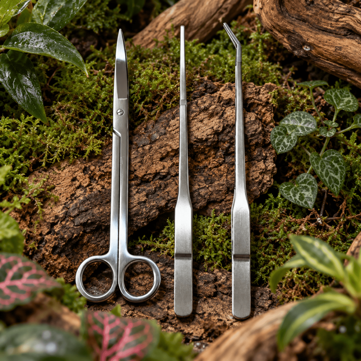Kit Outils Terrarium – 3 Pièces Inox - TerraLife
