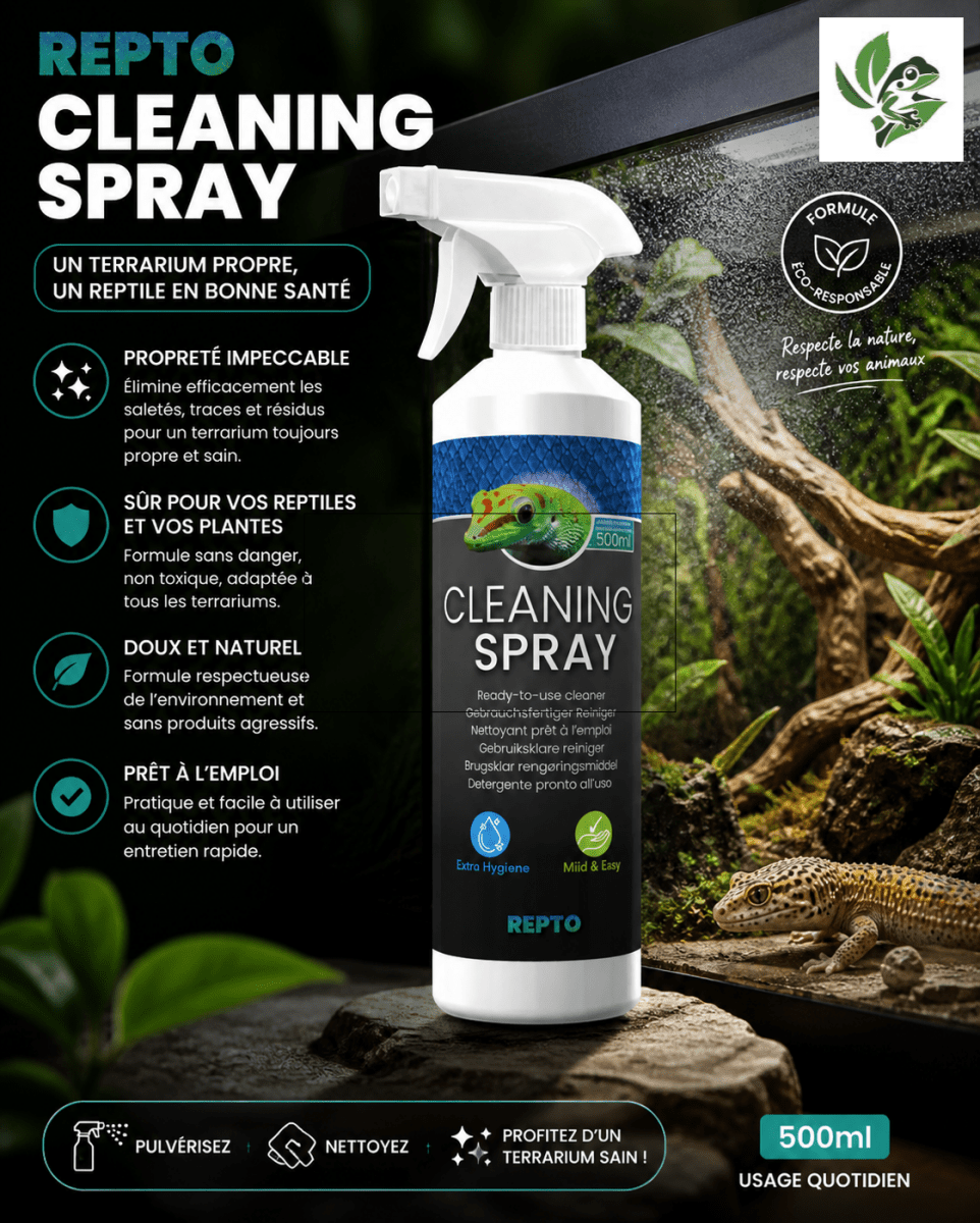 Repto Cleaning Spray – Nettoyant Terrarium Prêt à l'Emploi Sans Rinçage - TerraLife