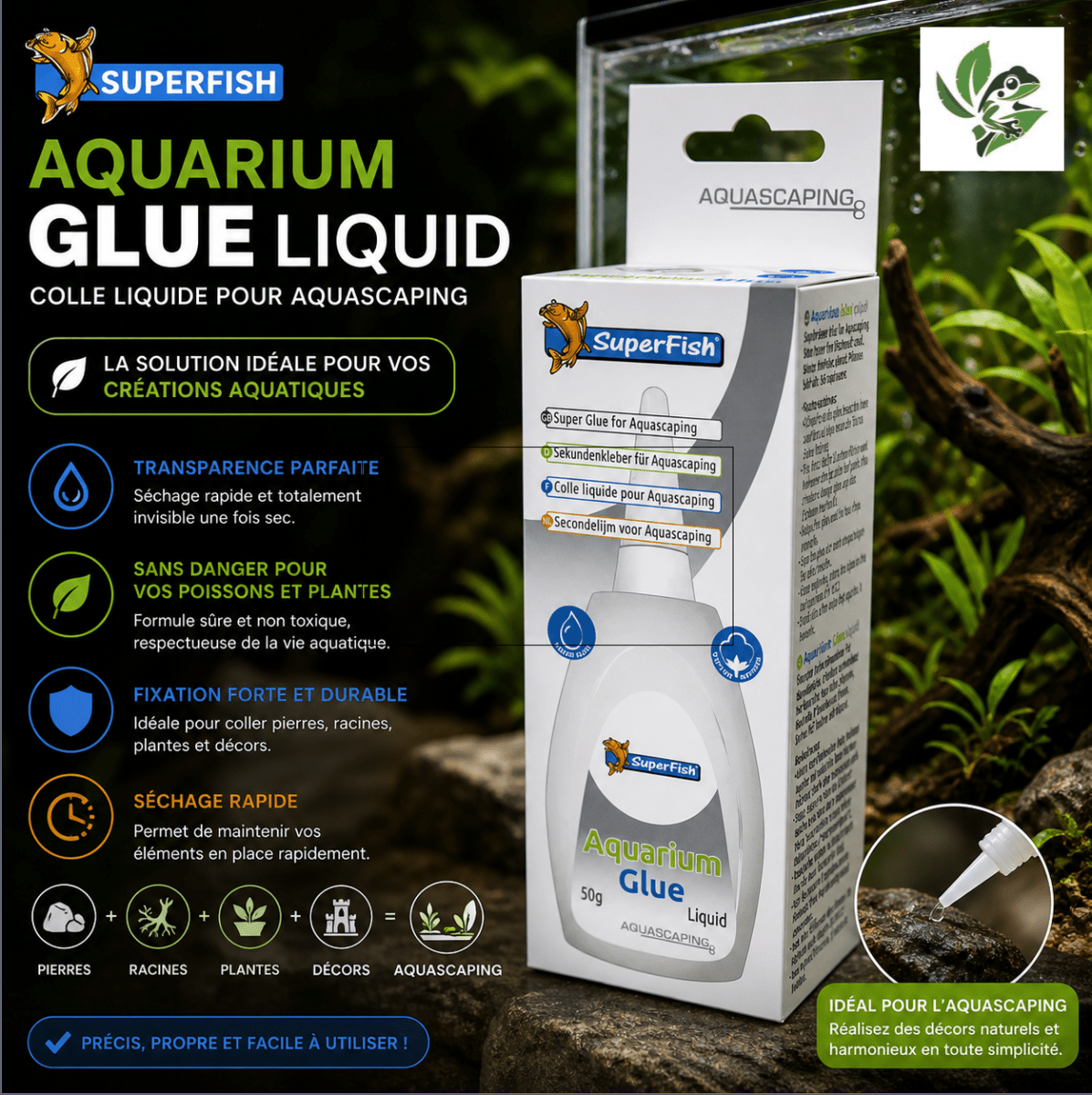 SuperFish Aquarium Glue Liquid 50g - TerraLife